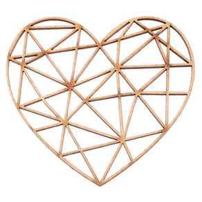 Aplique Coracao Geometrico